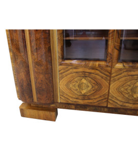 Piękny gabinet art - deco po renowacji / biurko i biblioteka / orzech