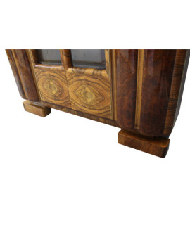 Piękny gabinet art - deco po renowacji / biurko i biblioteka / orzech