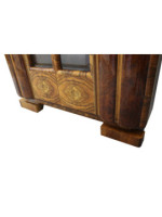 Piękny gabinet art - deco po renowacji / biurko i biblioteka / orzech