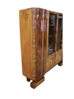 Piękny gabinet art - deco po renowacji / biurko i biblioteka / orzech