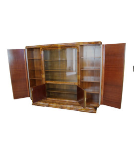 Zestaw gabinetowy art - deco / biurko, biblioteka, fotel / po renowacji
