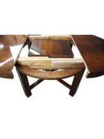 Okrągły stół Art - Deco w orzechu / po renowacji / średnica 124 max 220 cm